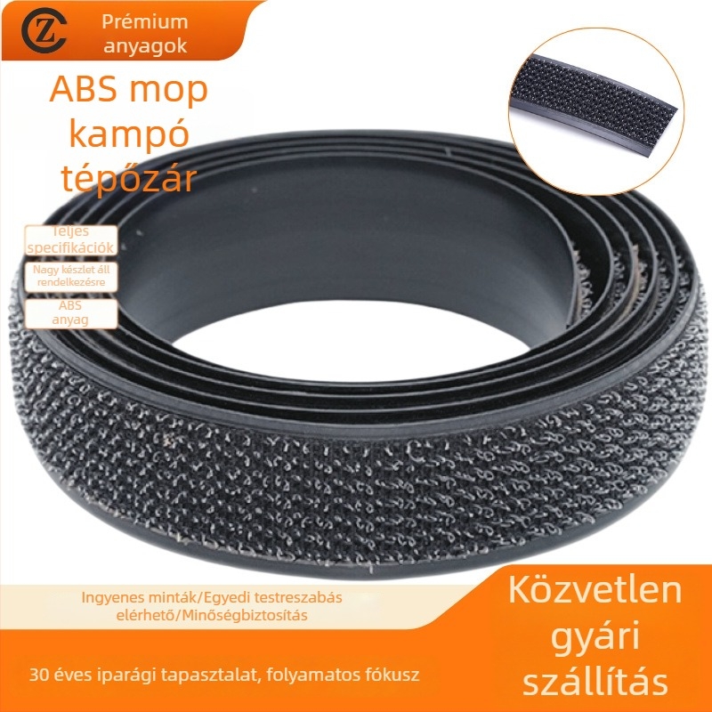 ABS felmosó horog Velcro-val, lapos felmosó, kártyarekesz, nylon, vízálló műanyag horog