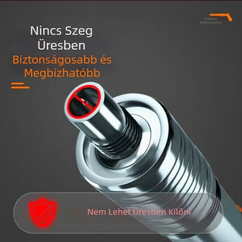 Csendes szegbelövő pisztoly mennyezet és fal szereléséhez, kézi és pneumatikus működéssel