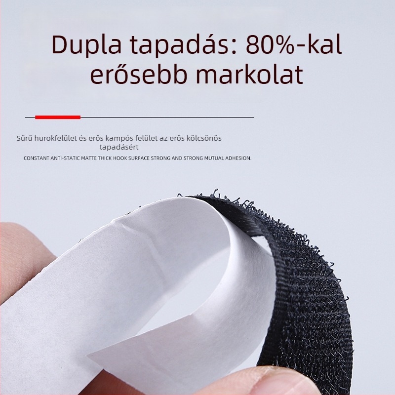 Személyre szabható ragasztós Velcro szalag, dupla oldalú, erős ragasztó ruházathoz és kiegészítőkhöz