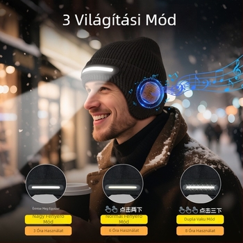 TK LED világító sapka Bluetooth zenével, kreatív fénylő sapka, modell TR-BTD3