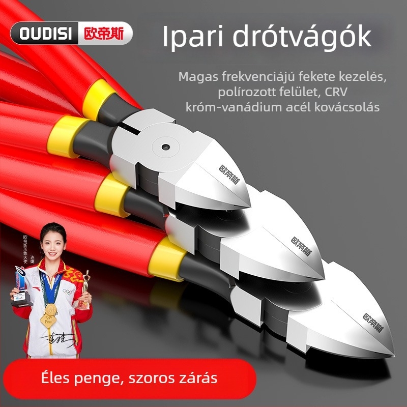 Oudisi diagonális vágófogó – vékony él, króm-vanádium acél, ipari minőség