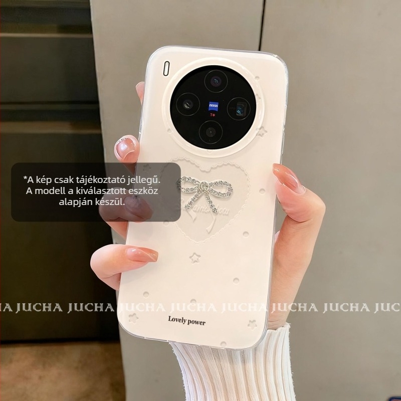 Vivo X300 Pro telefonvédő tok — minimalist stílus, koreai kivágott szív minta, X100