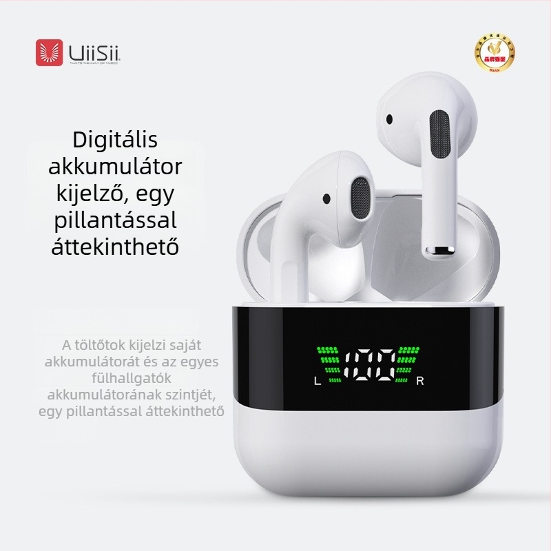 GM sorozat True Wireless Bluetooth fejhallgató, sztereó hangzás, basszus, zajcsökkentés, digitális kijelző, gyors töltés