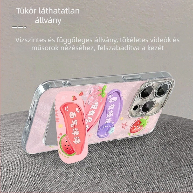 Berry tükrös tartó iPhone 15 és 16 Pro Max tokhoz – friss, minimalist stílus