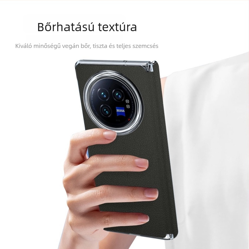Vivo X Fold3 tok mágneses zsanérrel, teljes védelem, ütésálló, prémium üzleti stílusú
