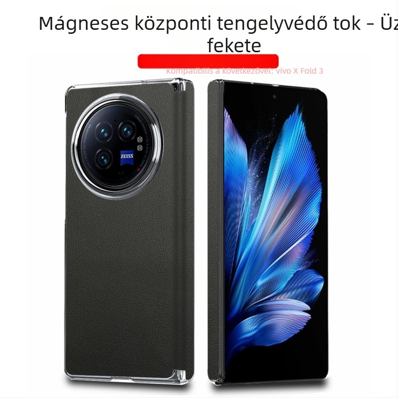 Vivo X Fold3 tok mágneses zsanérrel, teljes védelem, ütésálló, prémium üzleti stílusú
