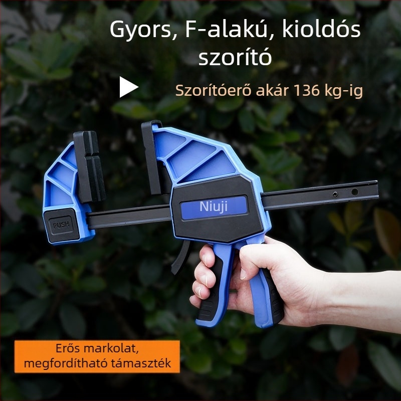 Bull Regulations GF-formájú trigger típusú gyorscsíptető favágáshoz — masszív tágító rögzítő panel összeszereléséhez