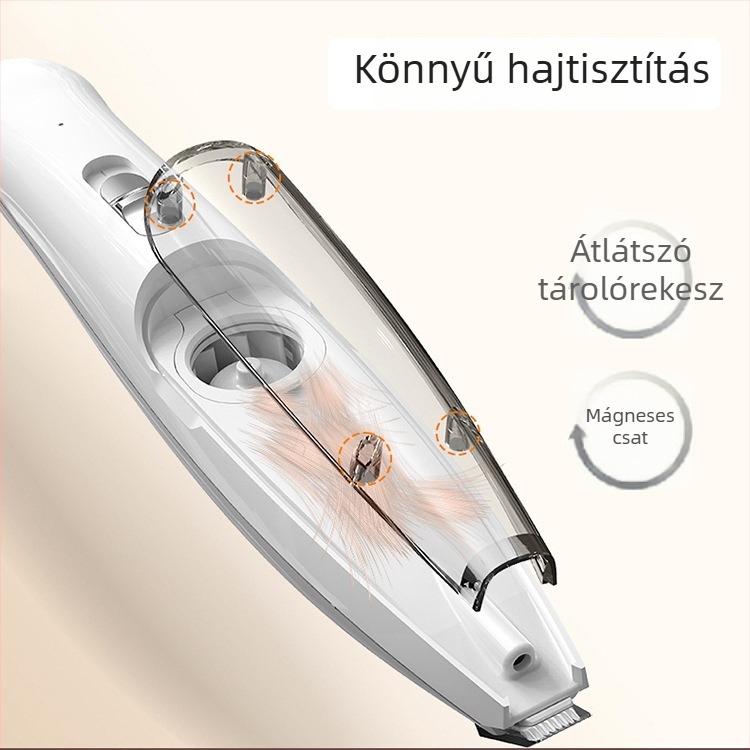 Állatbarát elektromos hajvágó porszívóval és LED világítással – macska és kutya ápolás, láb- és mancs szőrzetének nyírása