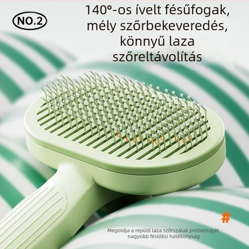 Kattintásos deszedő kefe hosszú szőrű macskáknak