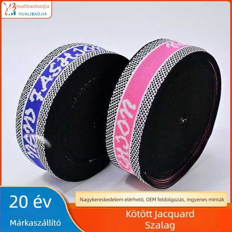 Színes kötött Jacquard öv élekkel, testreszabható szalag ruházathoz és háztartási textilekhez, DIY zsinórok