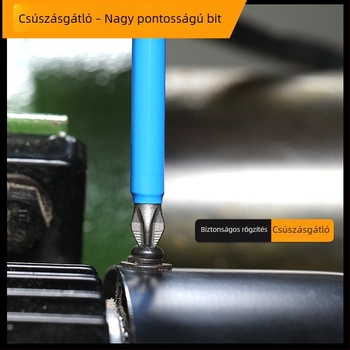 S2 csúszásmentes PH kereszthornyú bit elektromos fúróhoz, mágneses, szigetelt, magas keménység