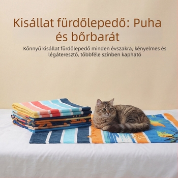 Korall bársonyos háziállat-törölköző, puha és gyorsan száradó, kutyák és macskák számára, több méretben