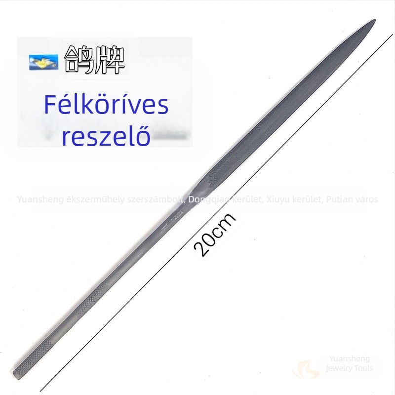 Hosszú finom reszelő készlet – félköríves és sík reszelők ékszerekhez, órákhoz, formázáshoz és aranyozáshoz.