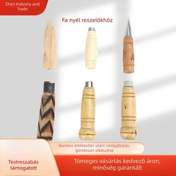 Fa-, acél- és műanyag reszelőmarkolat, kör keresztmetszetű, 80 mm hosszú