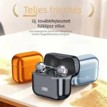 Neutral N39 Fül-clip Bluetooth fejhallgató csontvezetéses hangátvitelhez, AI, Bluetooth 5.0, hosszú üzemidő (>8 óra), vízálló, sztereó hang, digitális kijelző, több eszközösszeköttetés