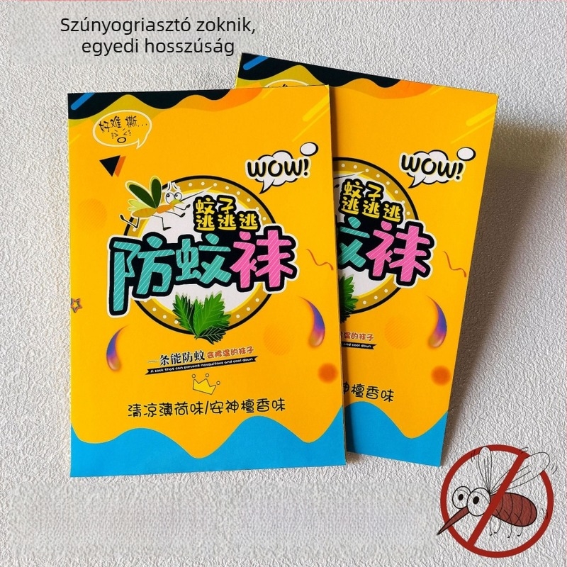 Szúnyogriasztó zokni, szakadásálló és harapásálló, vékony és láthatatlan, bőrbarát, finom és természetes