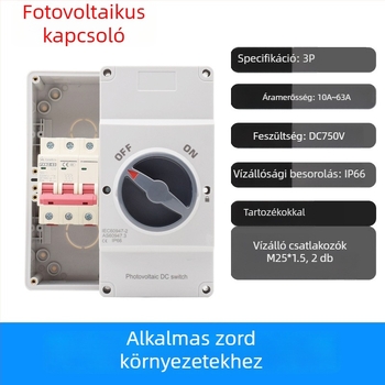 4P32A DC fotovoltikus izoláló kapcsoló, kültéri vízálló, DC 750 V tápellátás-kikapcsoló