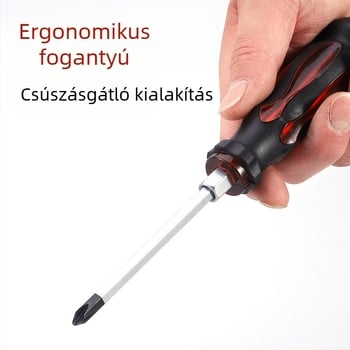 Regt Steel Phillips és lapos csavarhúzó készlet, króm-vanádium acélból, mágneses, csúszásmentes PVC markolattal, ütésálló, 1–8 mm, 175 g