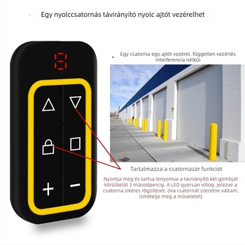 Nyolc az egyben, többfrekvenciás, újratölthető vezeték nélküli távirányító akadályokhoz és ajtókhoz: teleszkópos kapu, elektromos rolóajtó, garázsajtó, emelőkar