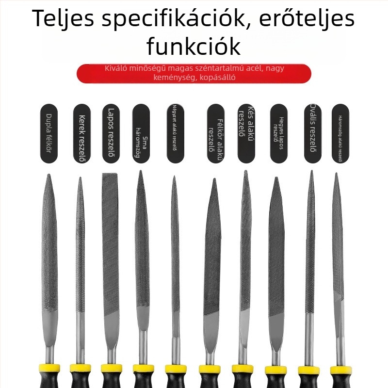 Különböző reszelők készlet fafaragáshoz – kis kézi reszelők és csiszoló eszközök