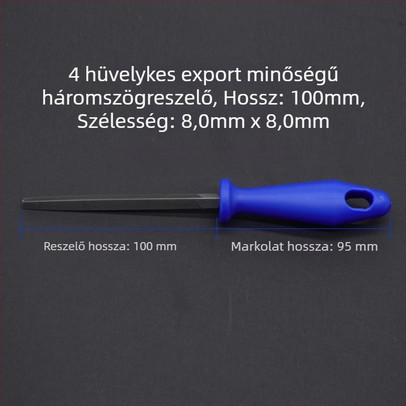 9P1E 4 hüvelykes kis reszelőkészlet: T12 magas széntartalmú acélból, sík reszelő (durva/közepes/finom), félkörös reszelő (durva/közepes/finom) és háromszögreszelő ékszerkészítéshez és faragáshoz