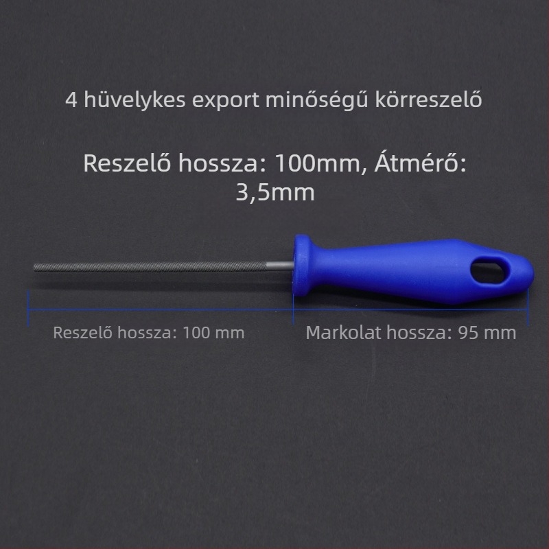 9P1E 4 hüvelykes kis reszelőkészlet: T12 magas széntartalmú acélból, sík reszelő (durva/közepes/finom), félkörös reszelő (durva/közepes/finom) és háromszögreszelő ékszerkészítéshez és faragáshoz
