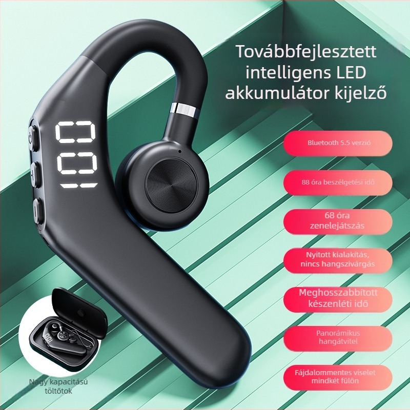 Privát modell V49: vezeték nélküli fejhallgató, lég- és csontvezetésű, nem a fülében illeszkedik, Bluetooth, sportos használat, hosszú akkumulátor-üzemidő, hívásfunkció