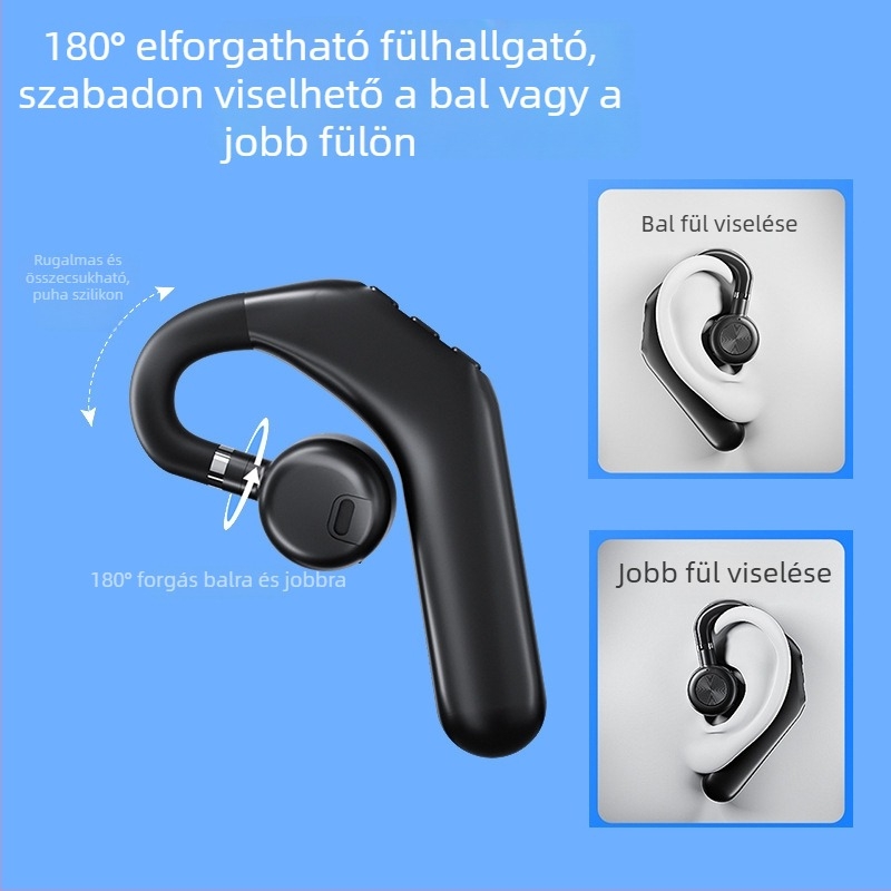 Privát modell V49: vezeték nélküli fejhallgató, lég- és csontvezetésű, nem a fülében illeszkedik, Bluetooth, sportos használat, hosszú akkumulátor-üzemidő, hívásfunkció