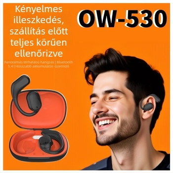 OW-530 Csontvezetéses Bluetooth fejhallgató, nyitott fül, fül mögötti viselés, hosszú üzemidő, 2024
