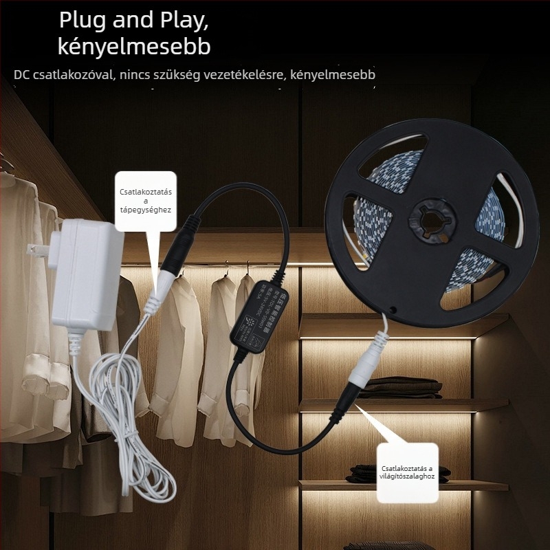 5V/12V gardrób LED világítás Mijia Bluetooth vezeték nélküli kapcsolóhoz csatlakoztatva, vezeték nélkül, távirányítóval