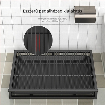 Szekrényes kutya toalett, alkalmas kicsi–tól nagyig terjedő kutyáknak, ürülékhálóval és öblítő tálcával