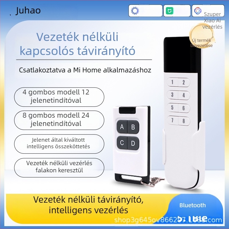 8-gombos vezeték nélküli kapcsoló, 4 gombos Bluetooth Mesh intelligens jelenetekhez
