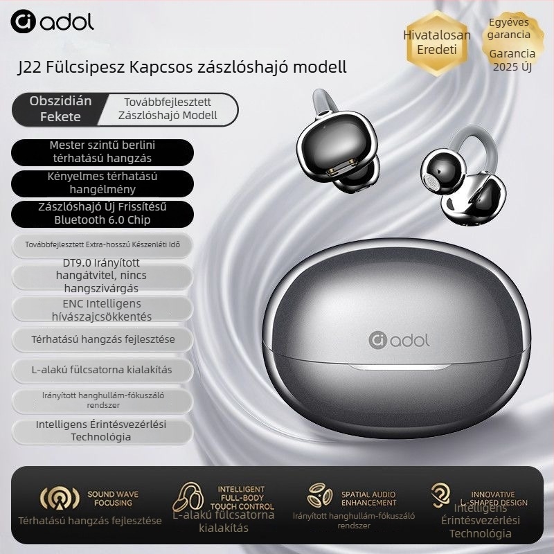 Asus A-Dou J22 Bluetooth fülhallgató, klipsz-típus, nem fülbe illeszkedő, hosszú üzemidő, sporthoz, uniszex