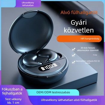 M52 alvó Bluetooth fülhallgató, vezeték nélküli, fülbe helyezhető, ultra vékony, sporthoz és futáshoz, kijelzővel, alacsony késleltetés