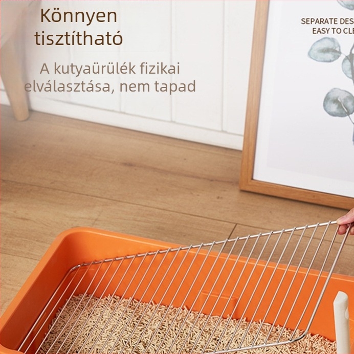 Kutyatoalette rozsdamentes acélból készült háló, könnyen tisztítható