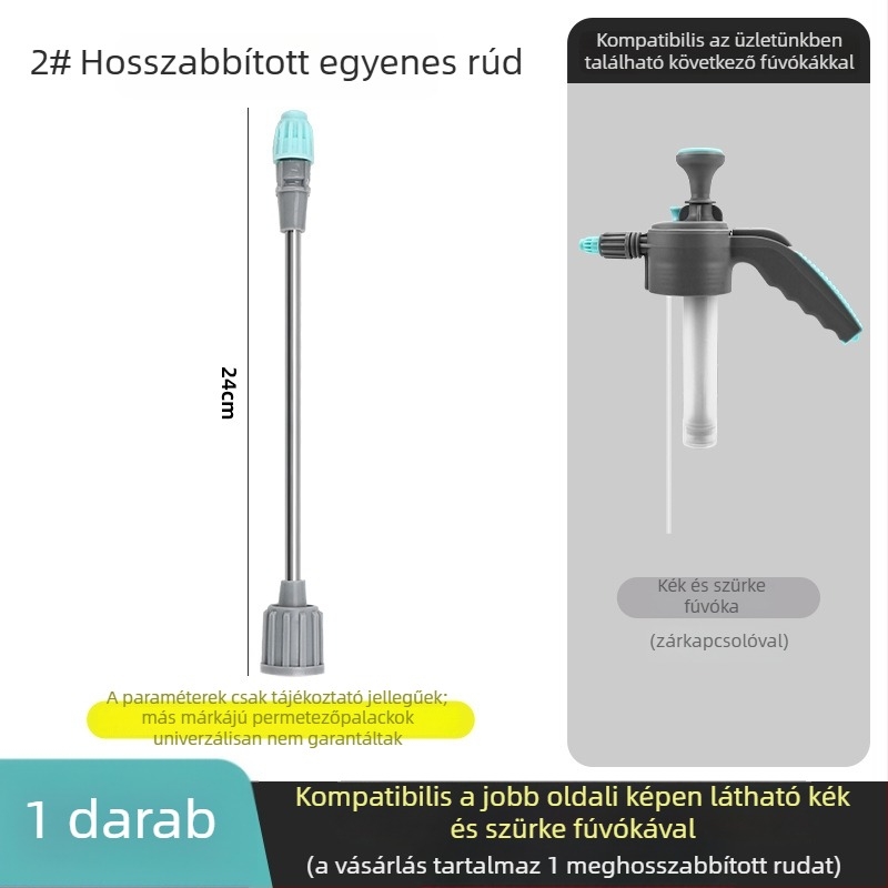 Kézi légnyomású öntözőkanna otthoni használatra, fertőtlenítő permetezővel; vastított kivitel, robbanásbiztos