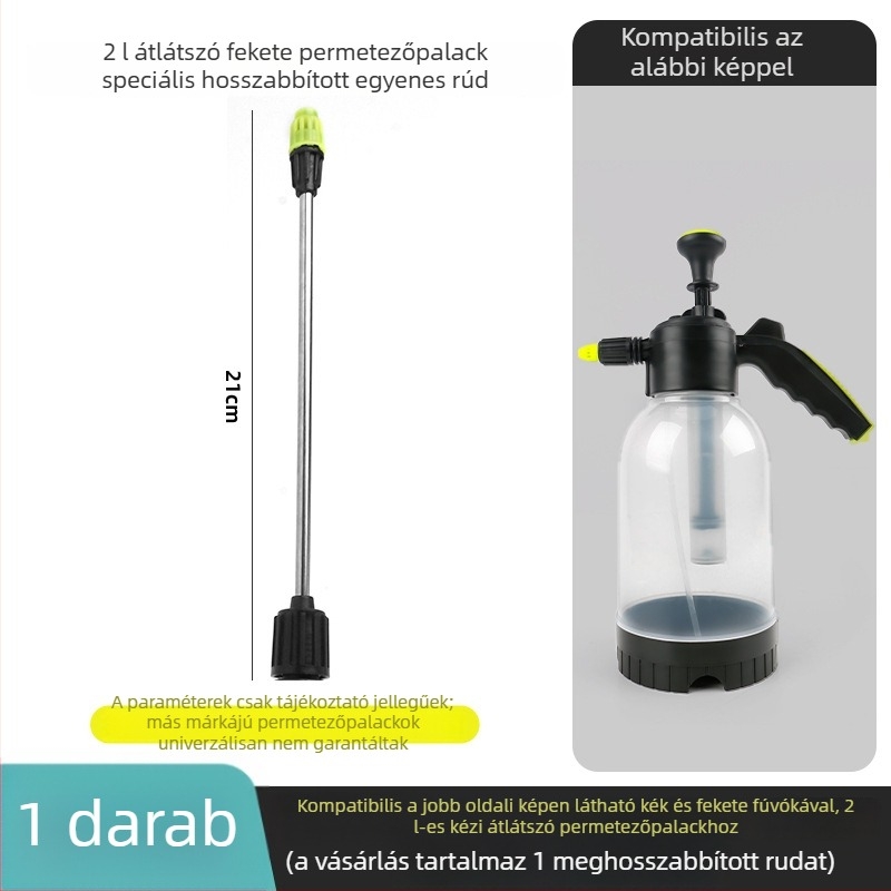 Kézi légnyomású öntözőkanna otthoni használatra, fertőtlenítő permetezővel; vastított kivitel, robbanásbiztos