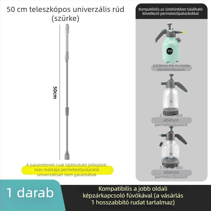 Kézi légnyomású öntözőkanna otthoni használatra, fertőtlenítő permetezővel; vastított kivitel, robbanásbiztos