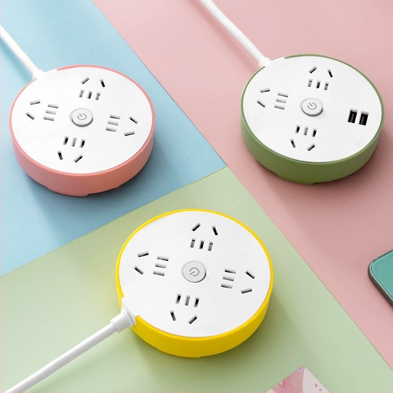 Kreatív többfunkciós USB kör alakú asztali elosztó