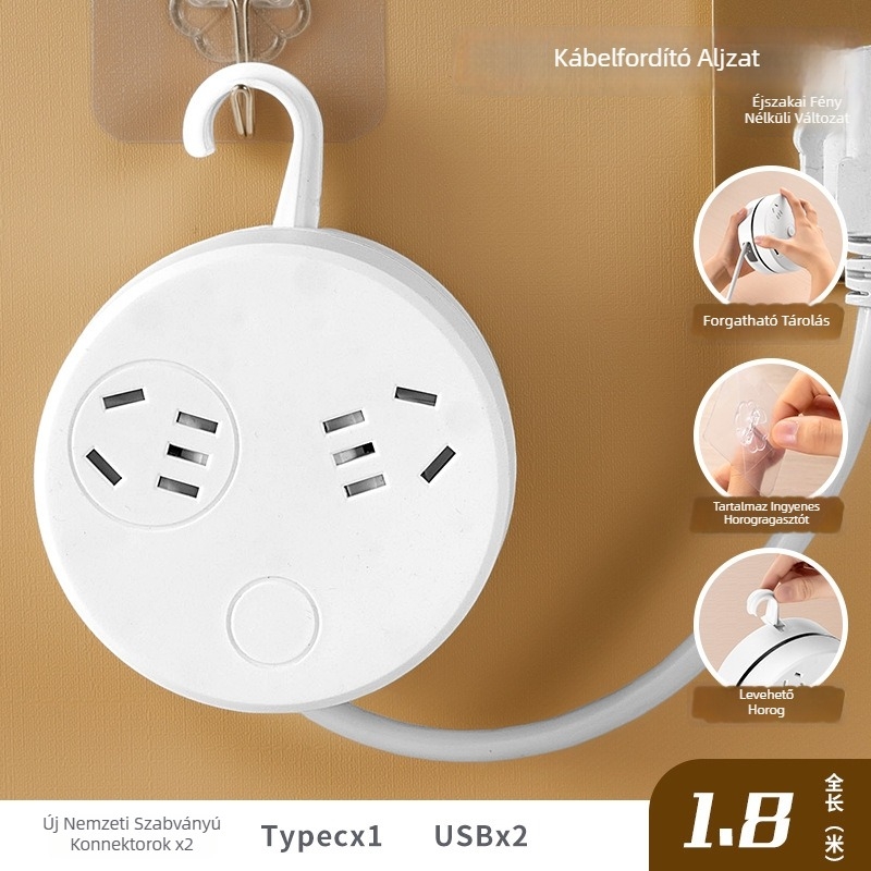 Kreatív többfunkciós USB kör alakú asztali elosztó