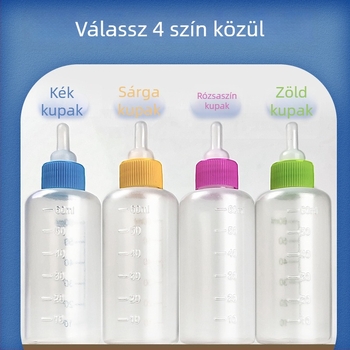 Macska és kutya számára szilikon cumisüveg, kis méretű 60 ml-es üveg