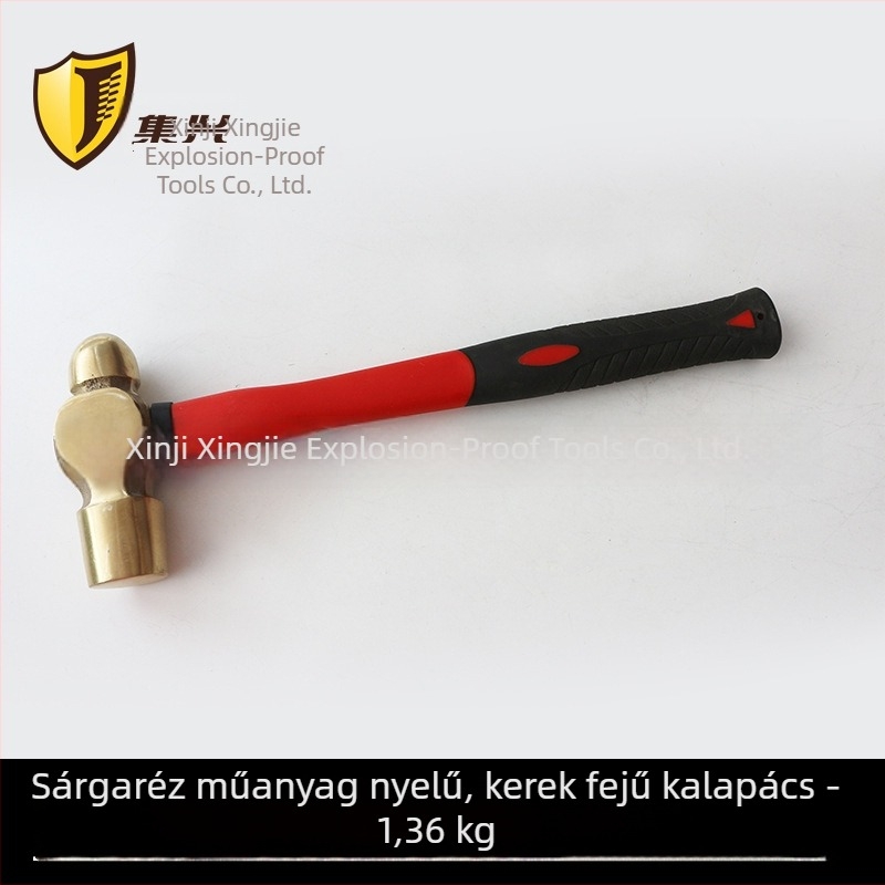 Sárgaréz körfejű kalapács műanyag fogantyúval, kézi szerszám 0,22-1,36 kg