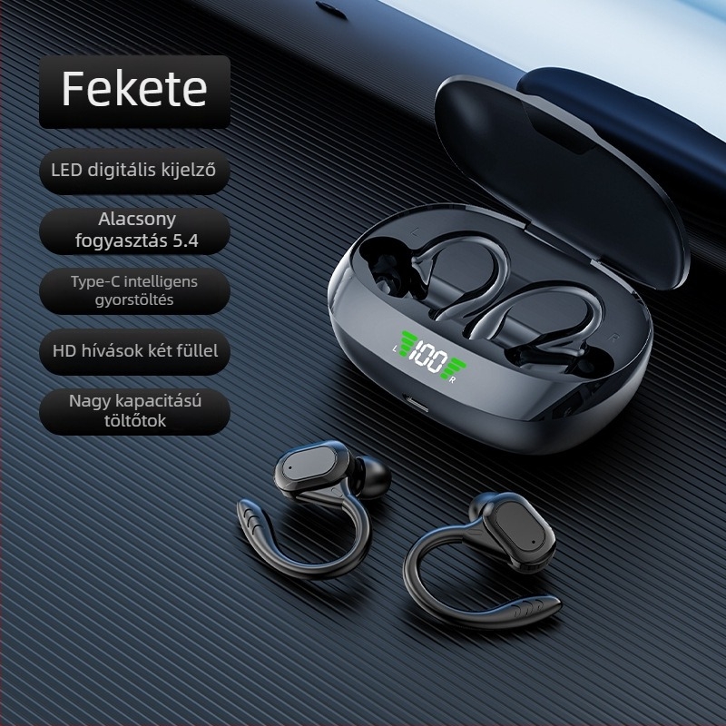 SP16 Fordítás Bluetooth fülhallgatók digitális kijelzővel, kétoldali fülre rögzítés