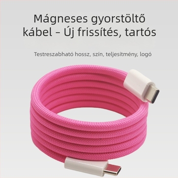 Mágneses töltőkábel beépített tárolóval — USB Type-C és Lightning, Android eszközökre, Huawei és iPhone 16