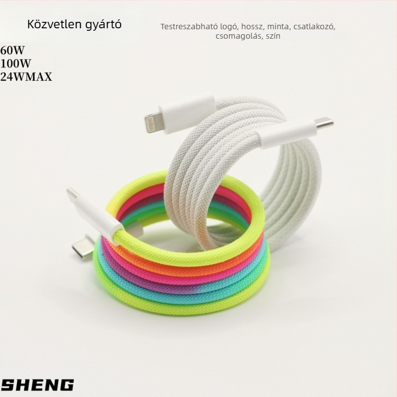 Mágneses töltőkábel beépített tárolóval — USB Type-C és Lightning, Android eszközökre, Huawei és iPhone 16