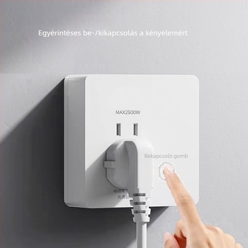 Falihoz szerelhető elektromos jármű töltővédő aljzat intelligens túltöltés elleni védelemmel és automatikus kikapcsolással teljes töltöttség esetén