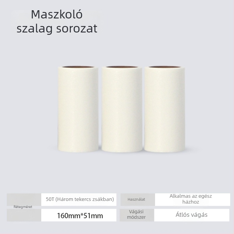 Zajmentes, környezetbarát atkátalanító roller ragasztópapírokkal a por és szőr összegyűjtésére – téphető, könnyen használható