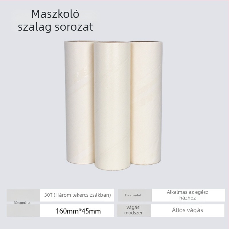 Zajmentes, környezetbarát atkátalanító roller ragasztópapírokkal a por és szőr összegyűjtésére – téphető, könnyen használható