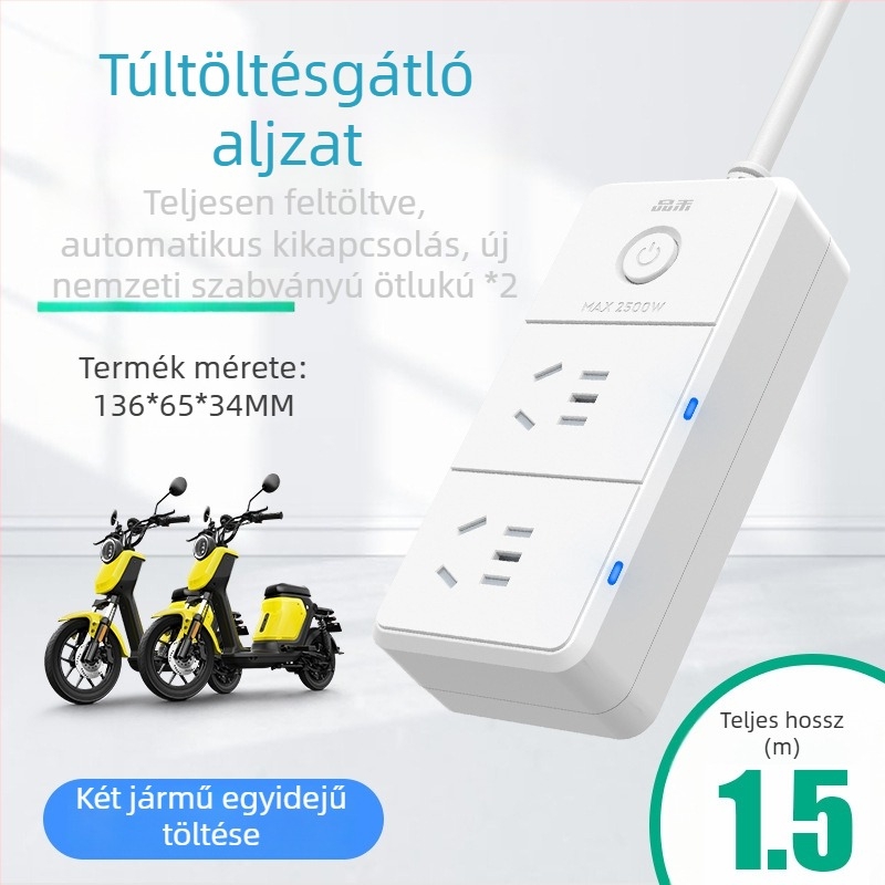 Pinhe elektromos jármű töltésvédő automatikus leválasztással a túlterhelés megelőzésére, 220V intelligens időzített hosszabbító