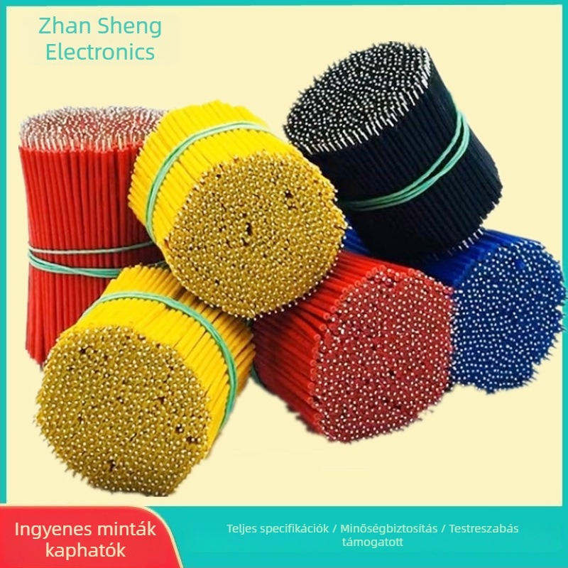 Kétoldalú ónnal bevont huzal 1007 elektronikai alkalmazásokhoz, vékony forraszási huzal, ultra rövid vezeték mikrofonhoz és hangszóróhoz, belső eszközök bekötéséhez
